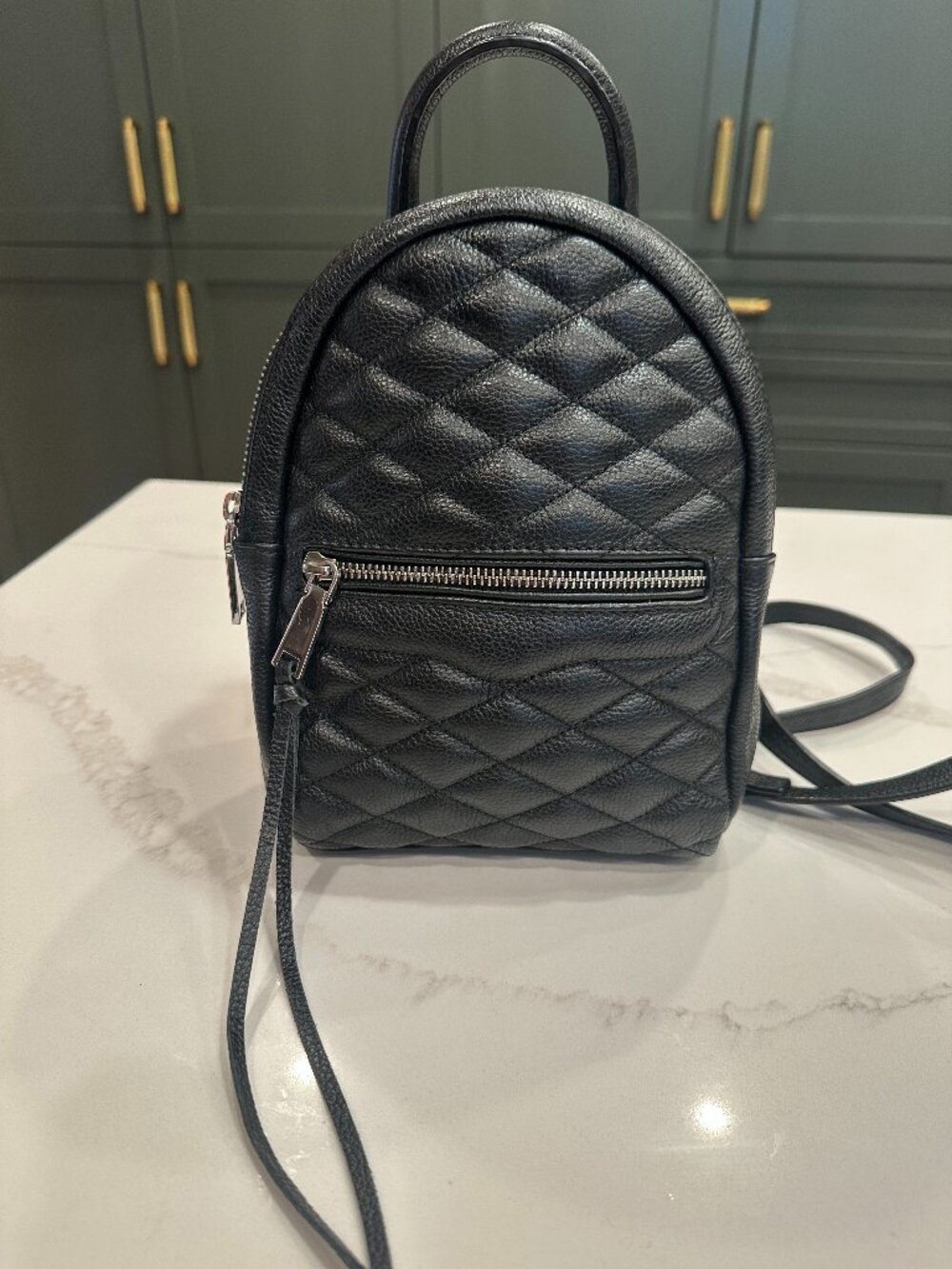 Rebecca Minkoff Quilted Mini Black Backpack